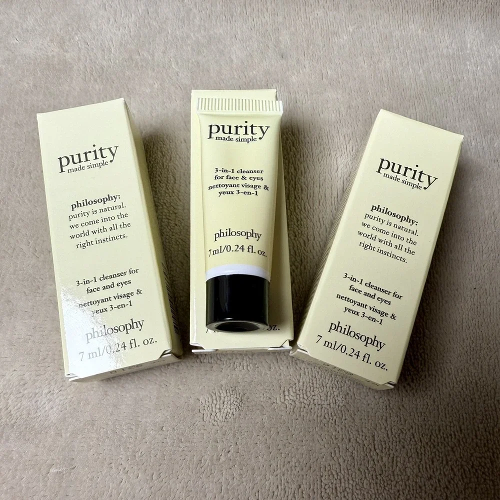 3 Philosophy Purity Made Simple 3-in-1 Cleanser for Face & Eyes 0.24 oz 7 ml